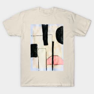 Geometric abstract art pastel neutral colours T-Shirt